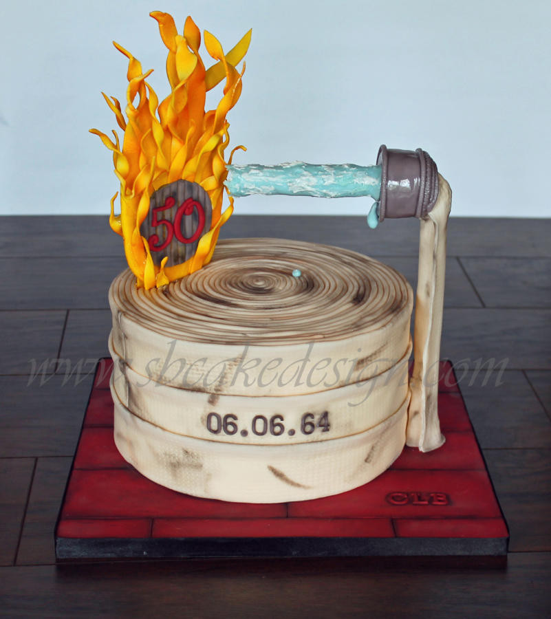 Best ideas about Birthday Cake Fire
. Save or Pin Firefighter 50th Birthday Cake Cake by Shannon Bond Cake Now.