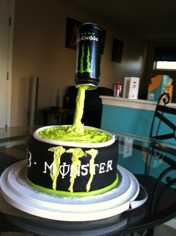 Best ideas about Birthday Cake For 13 Year Old Boy
. Save or Pin Monster Birthday Cake for 13 year old Now.