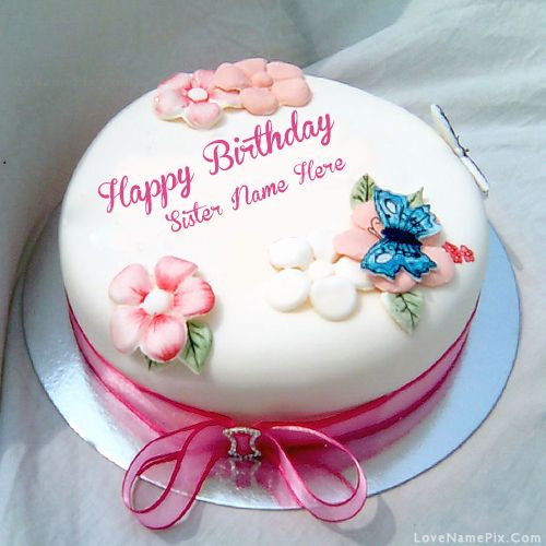 Best ideas about Birthday Cake For Sister
. Save or Pin Sisters Birthday Wishes Cake With Name Happy Now.