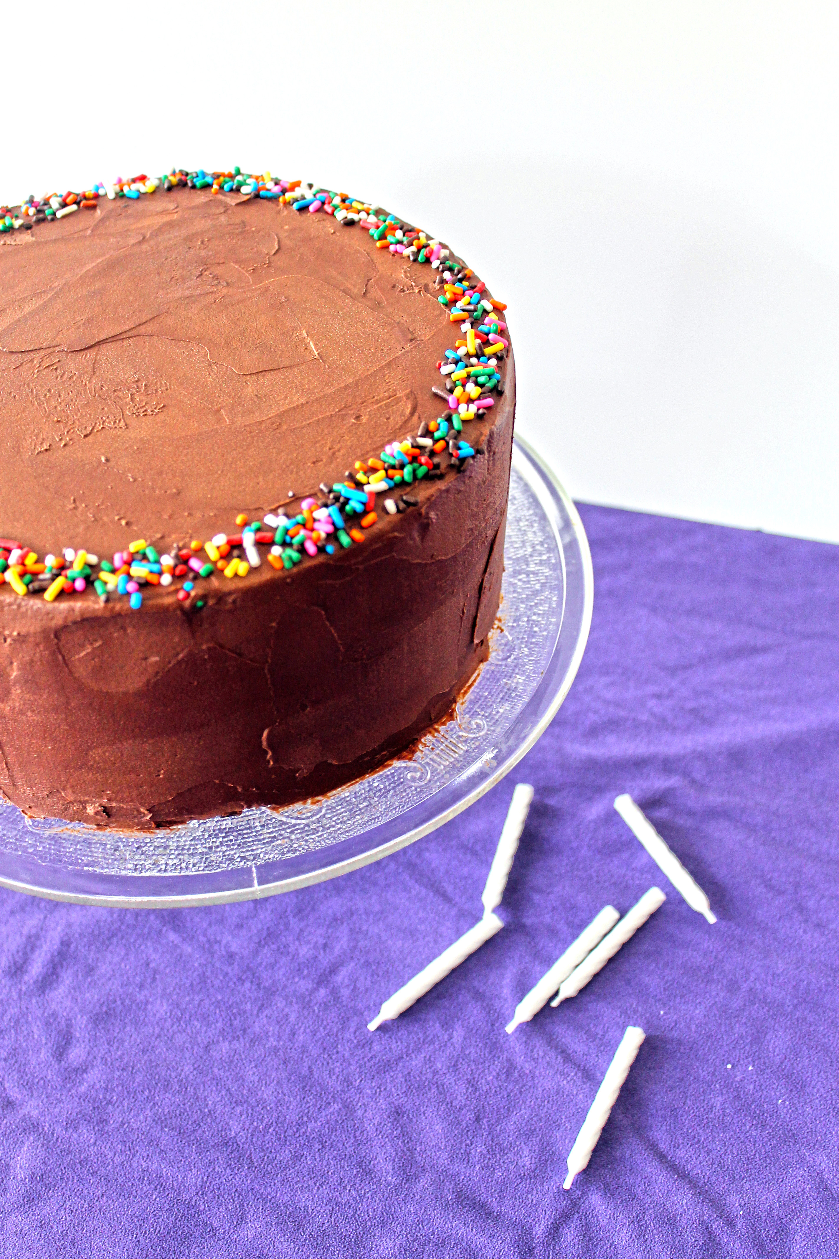 Best ideas about Birthday Cake Frosting
. Save or Pin Yellow Birthday Cake with Fluffy Chocolate Ganache Frosting Now.