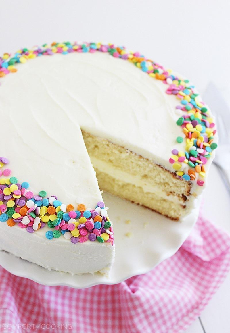 Best ideas about Birthday Cake Frosting
. Save or Pin Yellow Birthday Cake with Vanilla Frosting Now.