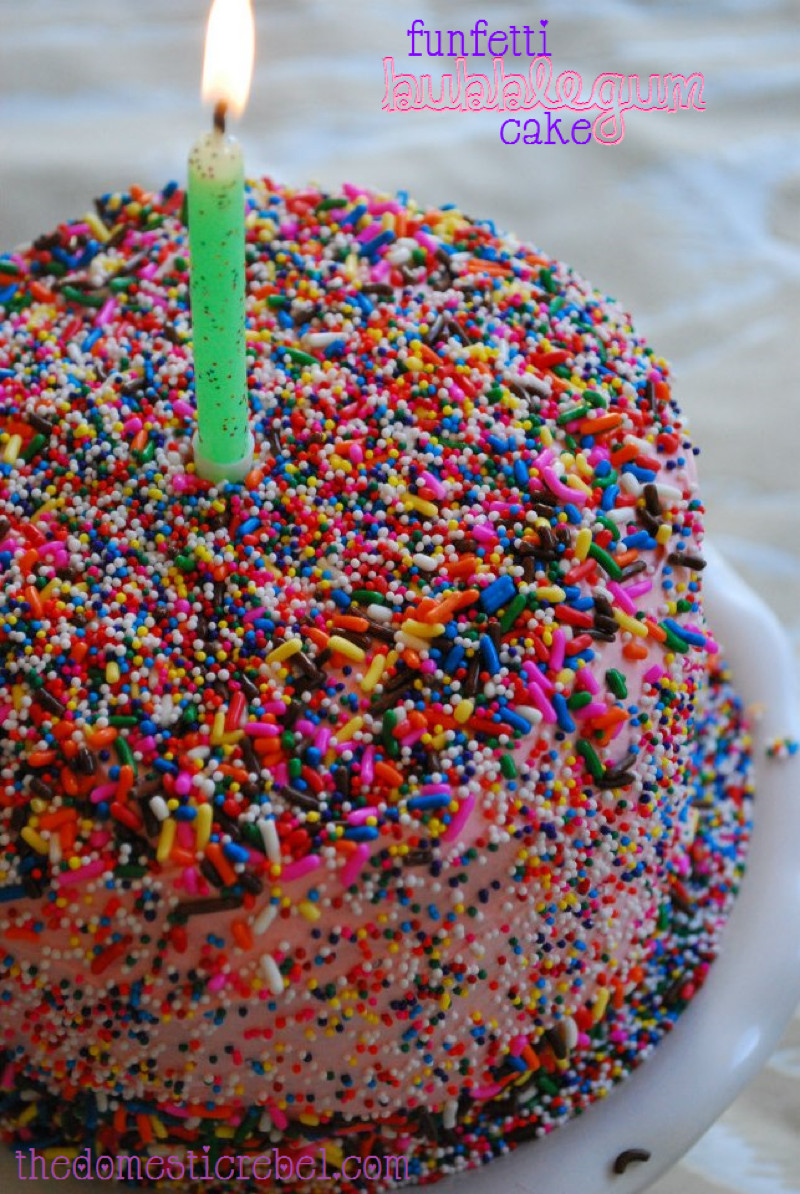 Best ideas about Birthday Cake Gum
. Save or Pin Happy Birthday Funfetti Bubblegum Cake Now.