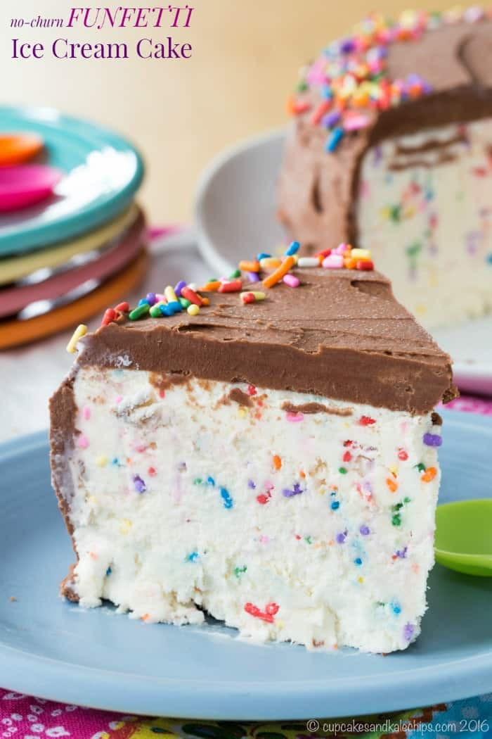 Best ideas about Birthday Cake Ice Cream Recipe
. Save or Pin Homemade No Churn Funfetti Ice Cream Cake Cupcakes Now.