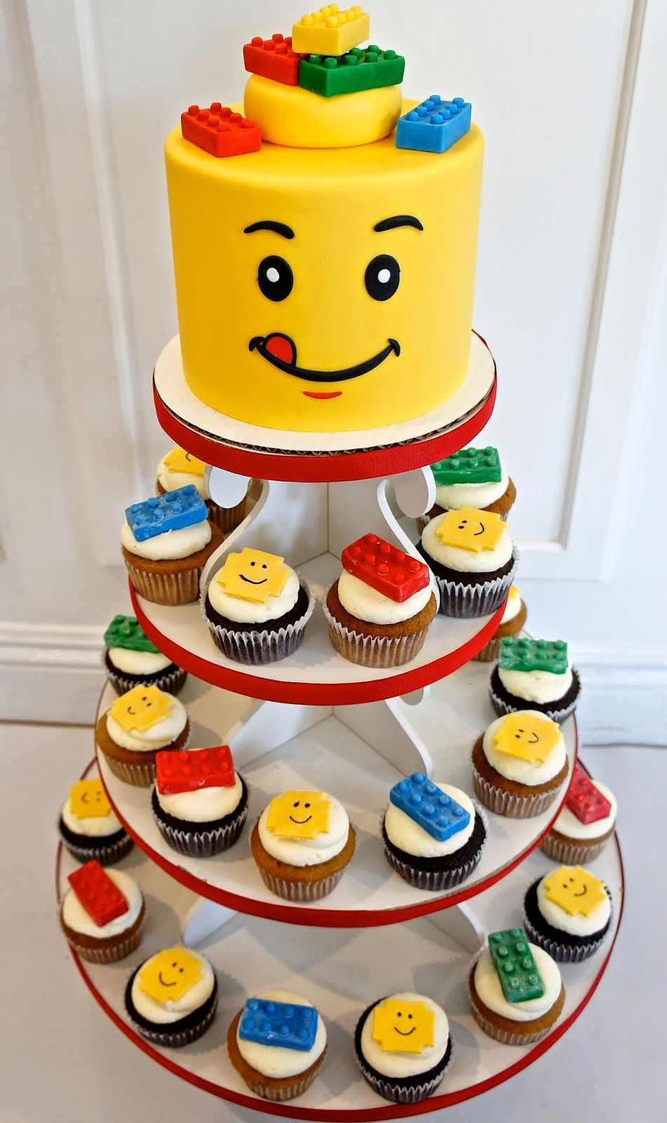 Best ideas about Birthday Cake Ideas For Boys
. Save or Pin cute lego cake with cupcakes except for the legos on Now.