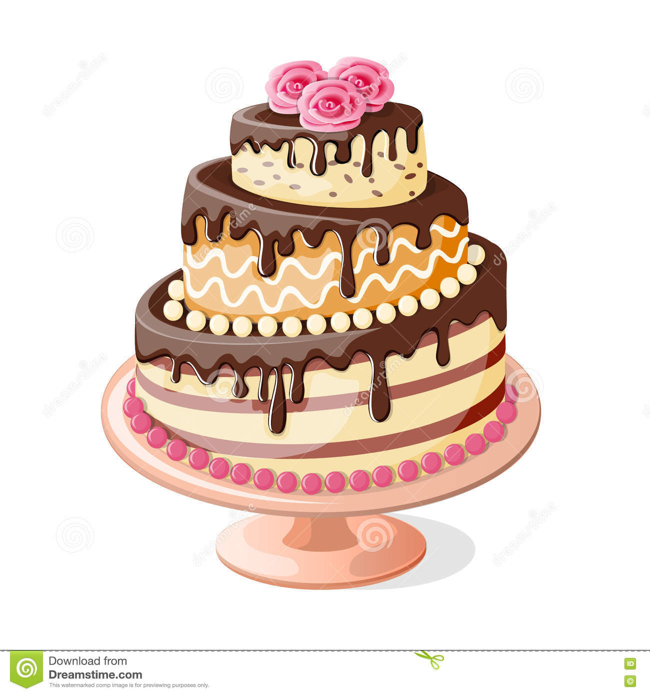 Best ideas about Birthday Cake Illustration
. Save or Pin Isolated Birthday Cake Tier With Roses Stock Vector Now.