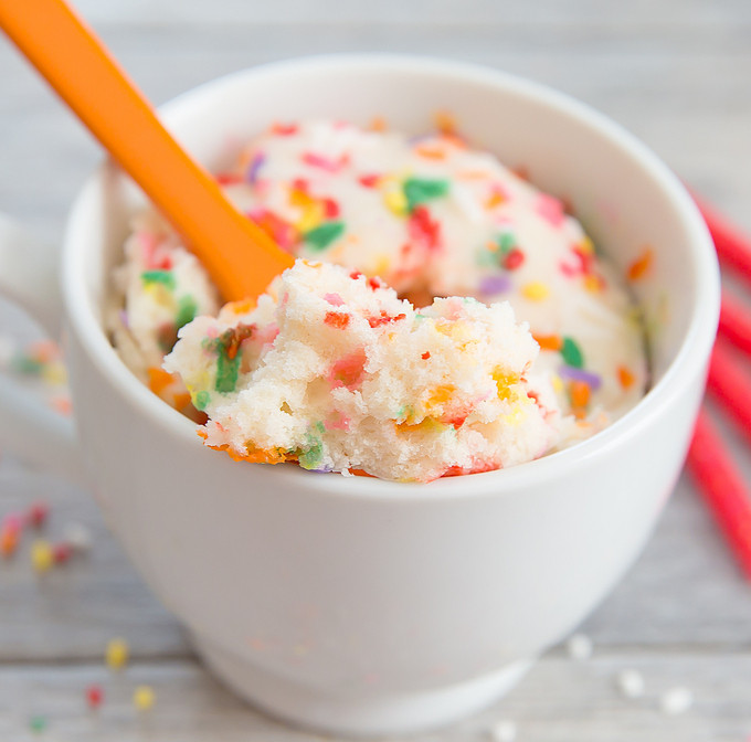 Best ideas about Birthday Cake In A Mug
. Save or Pin Funfetti Mug Cake Kirbie s Cravings Now.