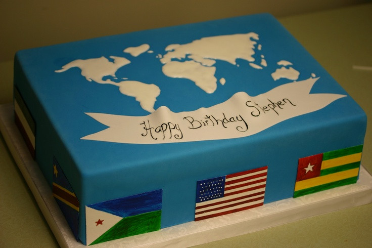 Best ideas about Birthday Cake Map
. Save or Pin World map Cake for Stephens 33rd birthday Now.