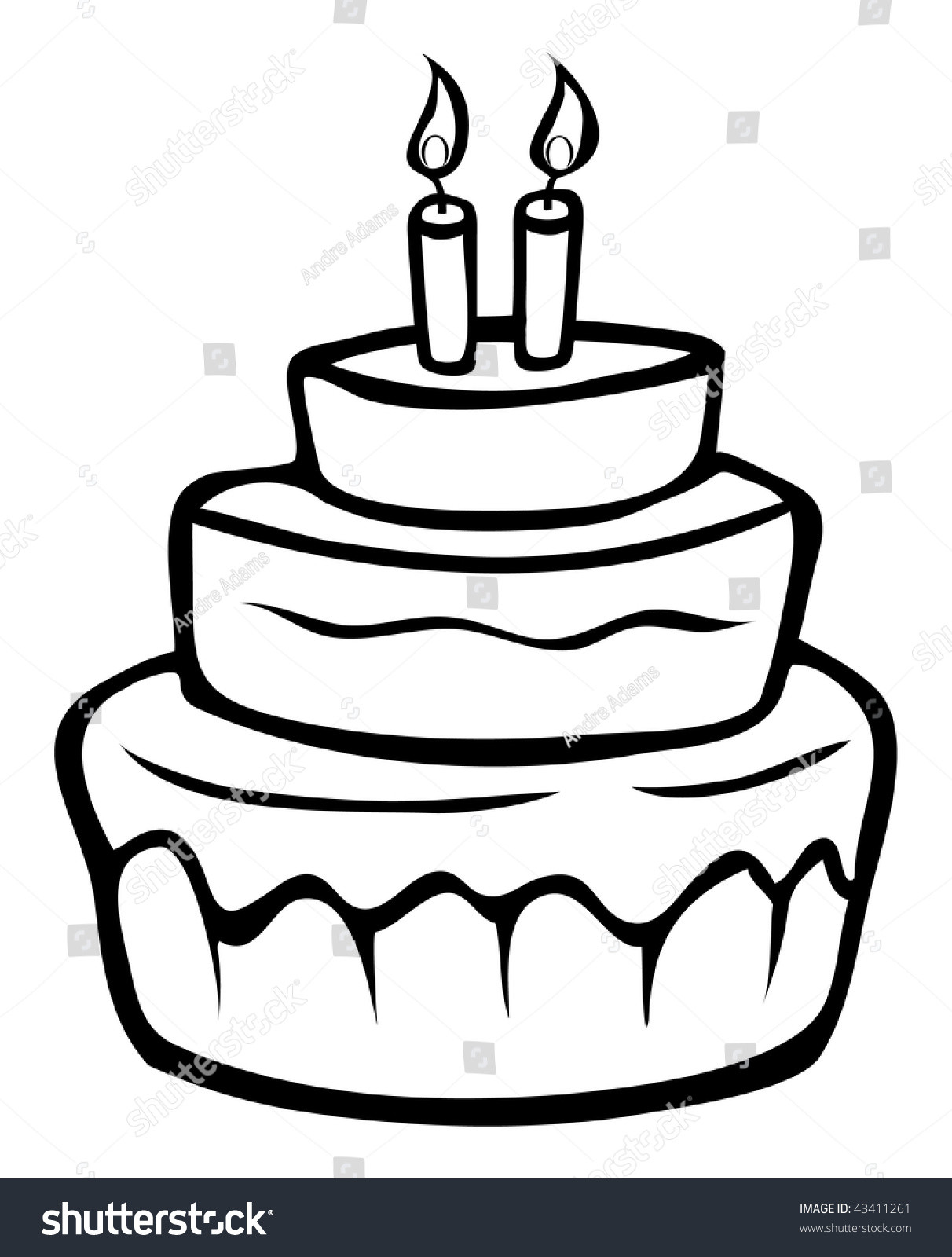 Best ideas about Birthday Cake Outline
. Save or Pin Cartoon Outline Vector Illustration Birthday Cake Stock Now.