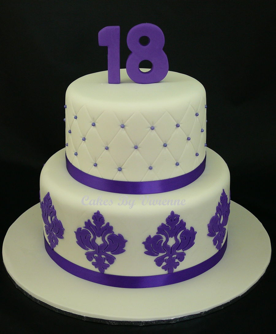 Best ideas about Birthday Cake Photo
. Save or Pin Damask And Quilted Birthday Cake CakeCentral Now.