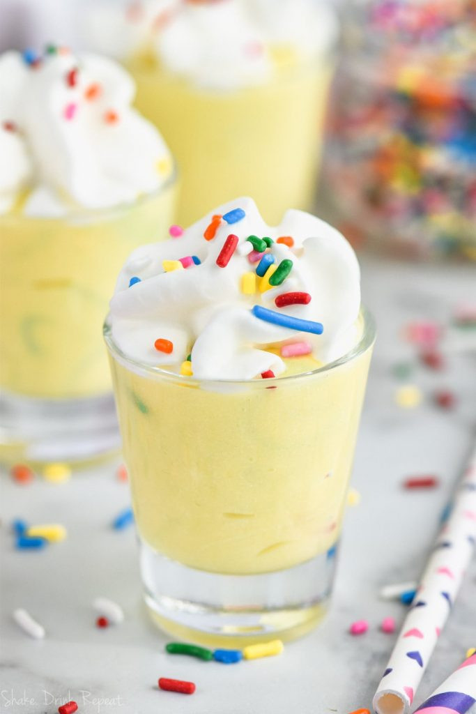 Best ideas about Birthday Cake Pudding Shots
. Save or Pin Birthday Cake Pudding Shots Shake Drink Repeat Now.