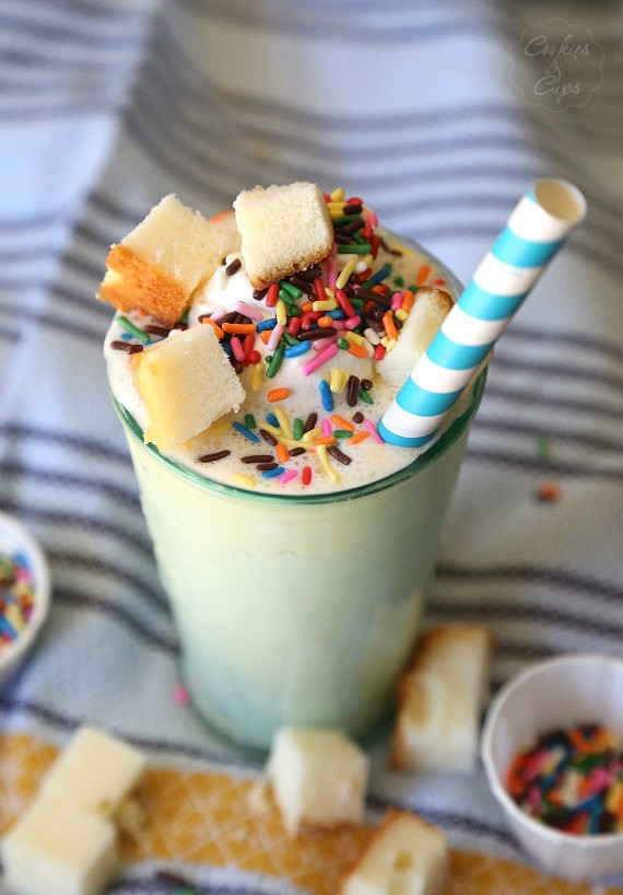 Best ideas about Birthday Cake Shake
. Save or Pin Birthday Cake Milkshake Cookies and Cups Now.