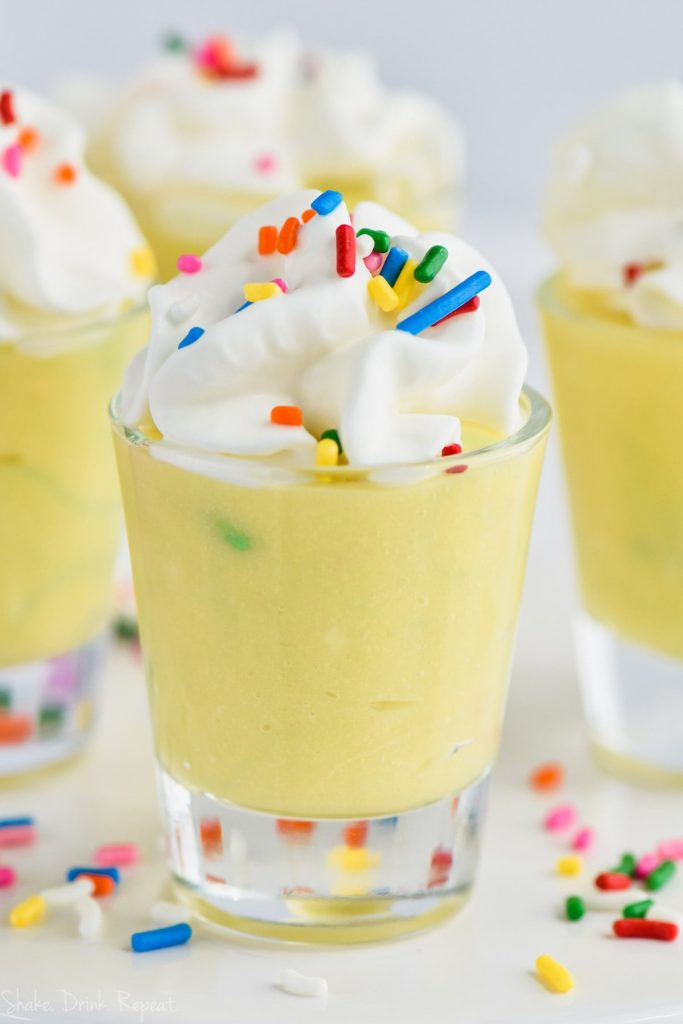 Best ideas about Birthday Cake Shot
. Save or Pin Birthday Cake Pudding Shots Shake Drink Repeat Now.