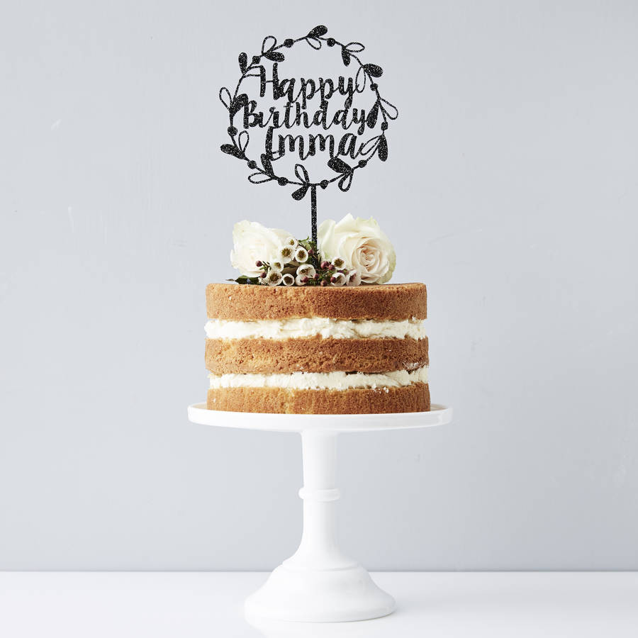 Best ideas about Birthday Cake Toppers
. Save or Pin personalised floral birthday cake topper by sophia Now.