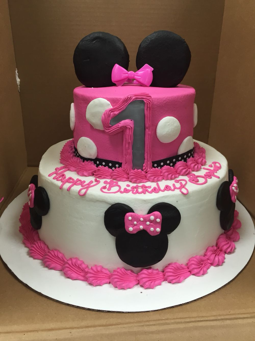 Best ideas about Birthday Cake Walmart
. Save or Pin Buttercream Minnie Mouse tier I made at Walmart Now.