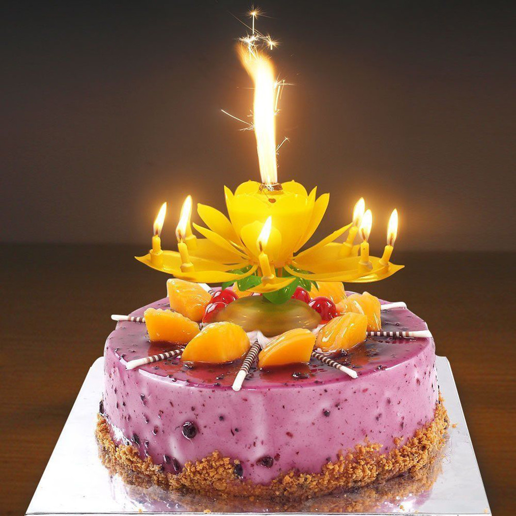 Best ideas about Birthday Cake With Candles
. Save or Pin Party Lotus Flower Decoration Birthday Candle Double deck Now.