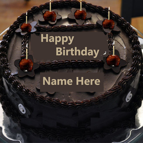 Best ideas about Birthday Cake With Name
. Save or Pin Write Name Chocolate Happy Birthday Cake With Candle Now.