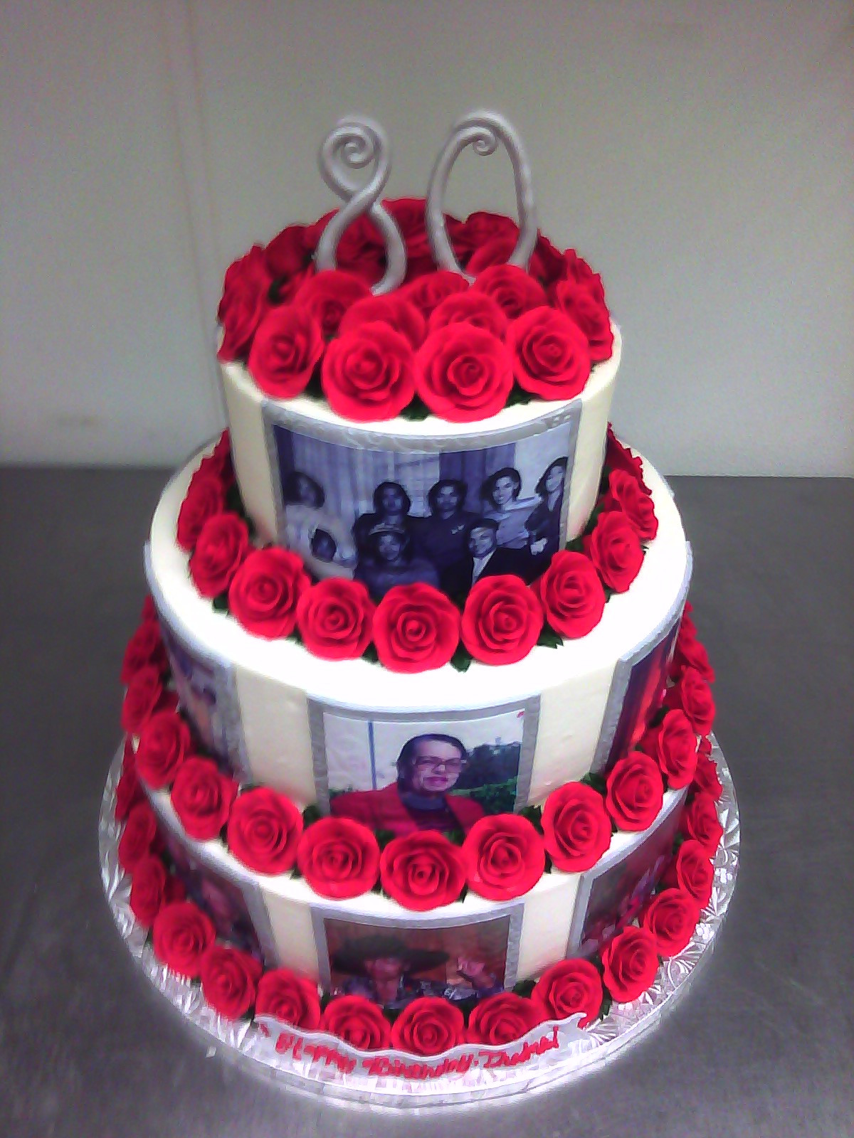 Best ideas about Birthday Cake With Photo
. Save or Pin Rosey 80th Birthday Cake Now.