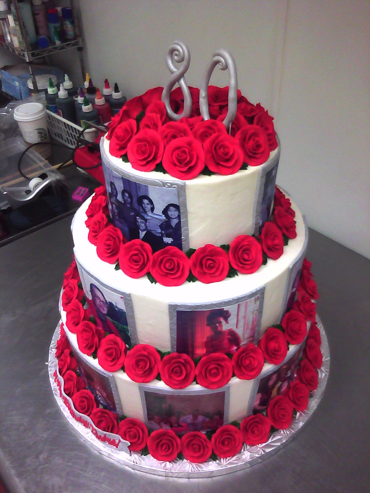 Best ideas about Birthday Cake With Photo
. Save or Pin Rosey 80th Birthday Cake Now.