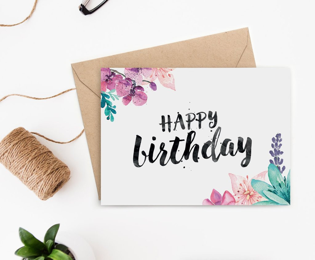 Best ideas about Birthday Card Design
. Save or Pin Printable Birthday Card for Her – Clementine Creative Now.
