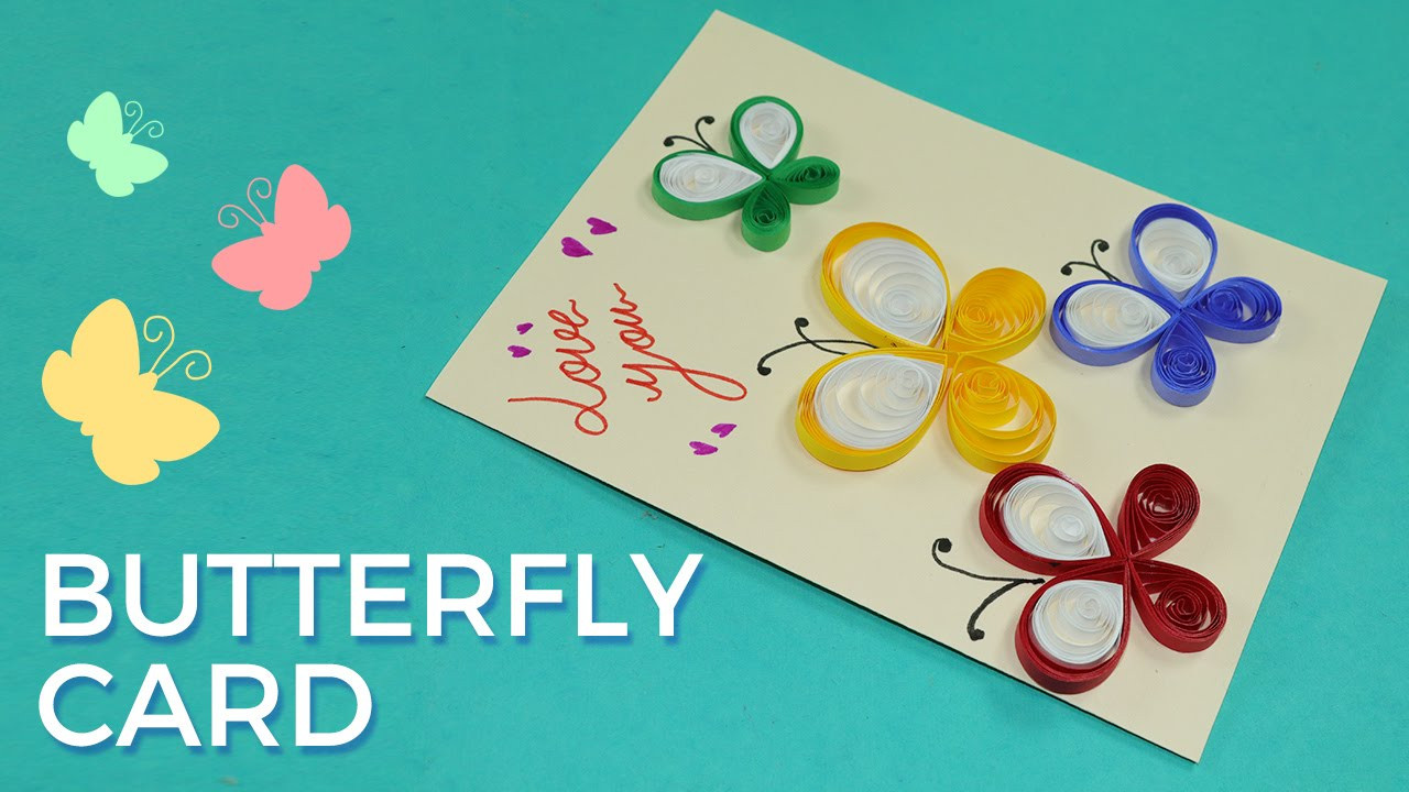 Best ideas about Birthday Card Designs
. Save or Pin Paper Quilling Card Design Butterfly Greeting Card Now.