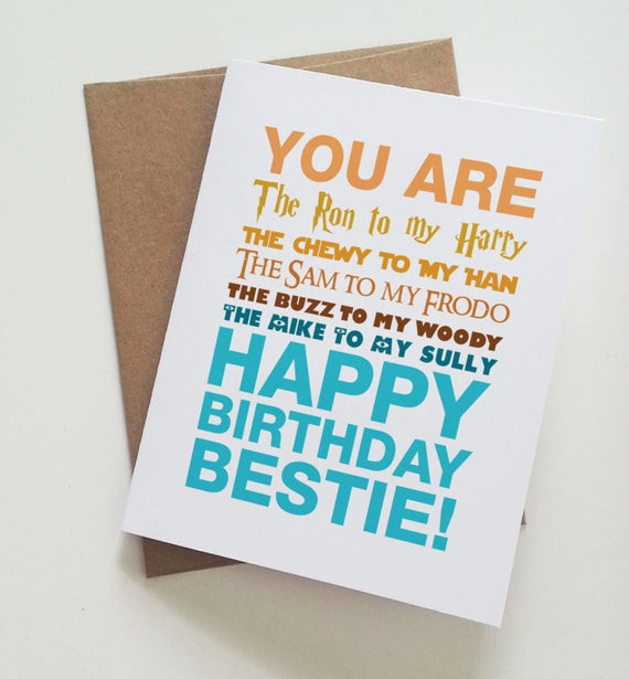 Best ideas about Birthday Card For Best Friend
. Save or Pin Geeky Best Friend Birthday Card Harry Potter Star Wars Now.