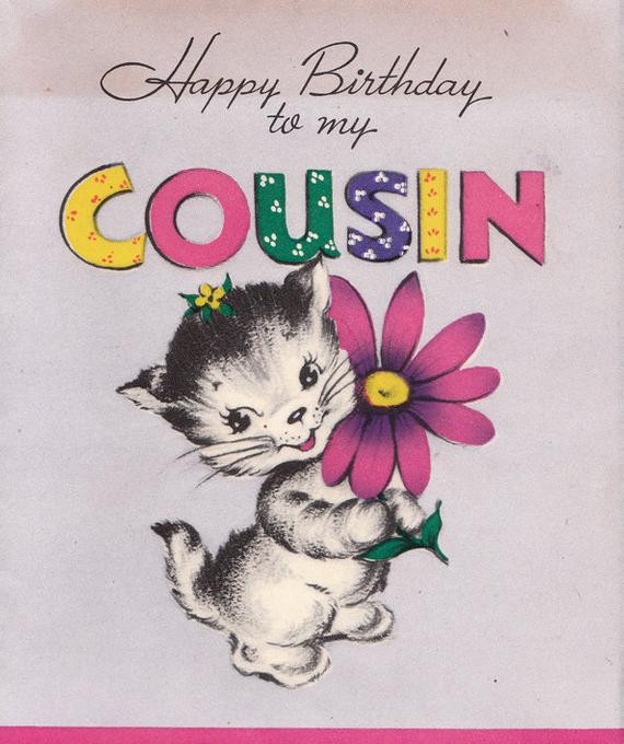 Best ideas about Birthday Card For Cousin
. Save or Pin Items similar to Vintage 1940s Happy Birthday To My Cousin Now.