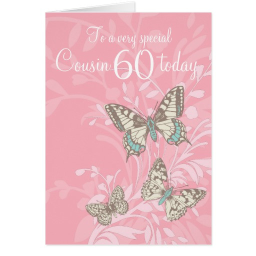 Best ideas about Birthday Card For Cousin
. Save or Pin Cousin 60th birthday butterflies card Now.