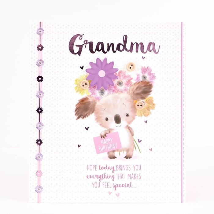 Best ideas about Birthday Card For Grandma
. Save or Pin Boutique Collection Birthday Card Grandma Koala £1 49 Now.