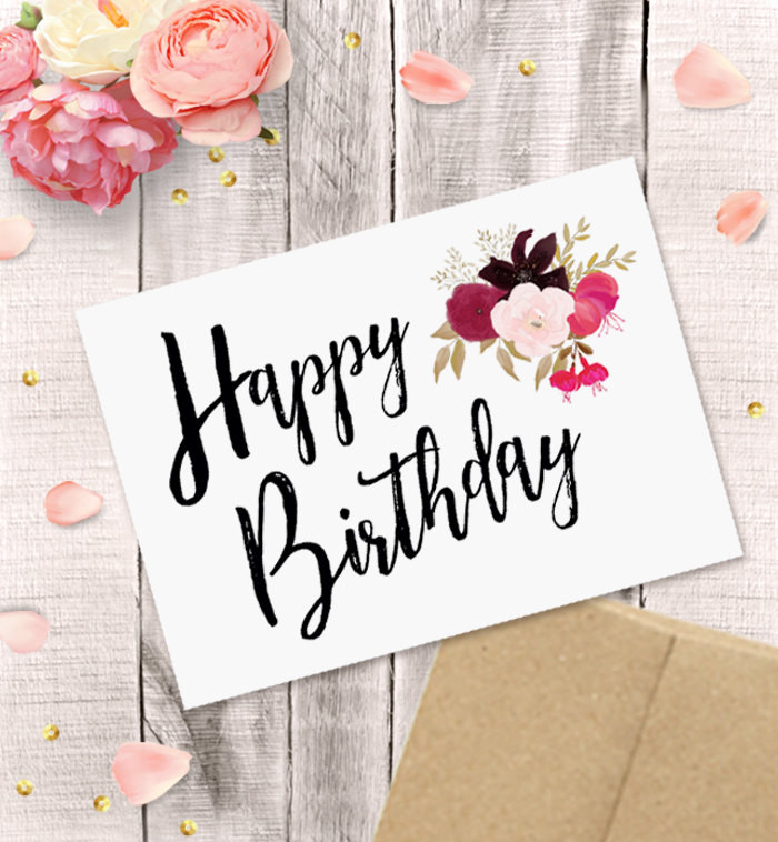 Best ideas about Birthday Card For Her
. Save or Pin Printable Birthday Card for Her Happy Birthday Watercolor Now.
