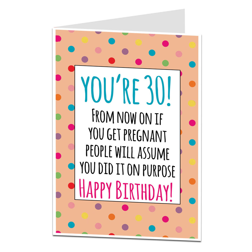 Best ideas about Birthday Card For Her
. Save or Pin Funny 30th Birthday Card For Her Getting Pregnant Joke Now.