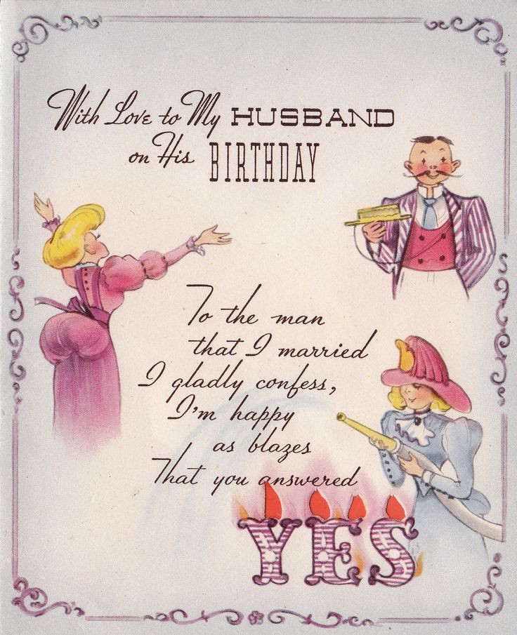 Best ideas about Birthday Card For Husband
. Save or Pin Vintage 1950s With Love To My Husband His Birthday Now.