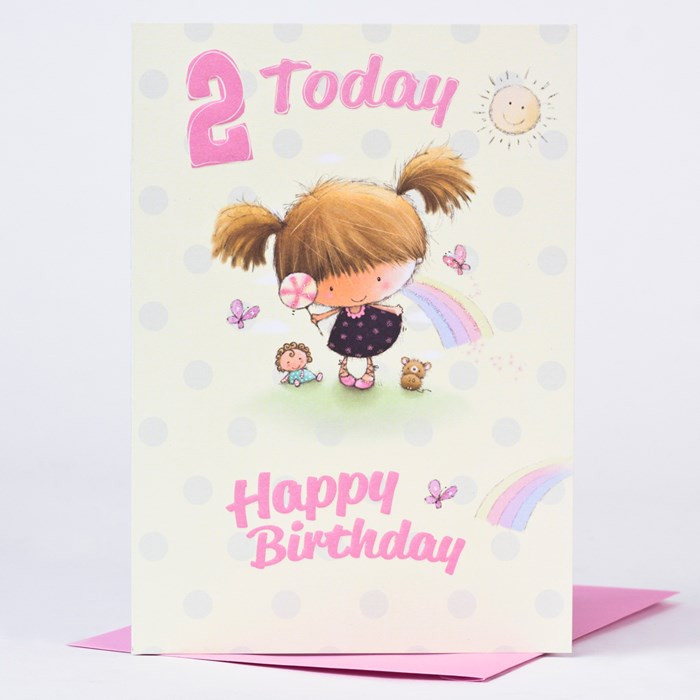 Best ideas about Birthday Card For Little Girl
. Save or Pin 2nd Birthday Card Cute Little Girl Now.
