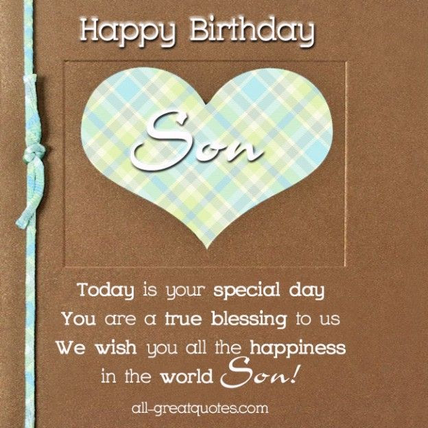 Best ideas about Birthday Card For My Son
. Save or Pin Free Birthday Cards For Son Happy Birthday Son Now.