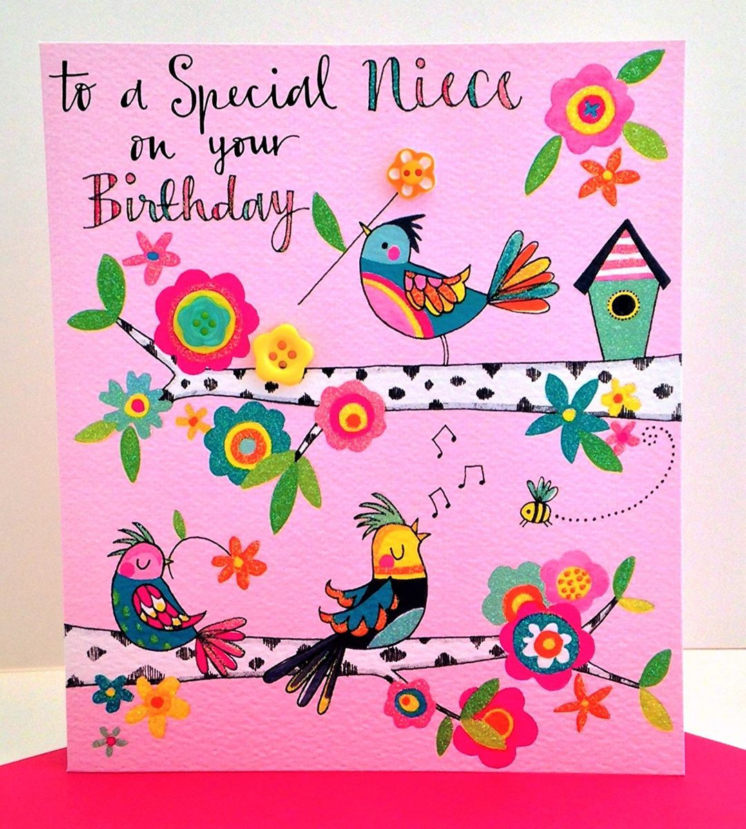 Best ideas about Birthday Card For Niece
. Save or Pin Birds And Flowers Special Niece Birthday Card Karenza Now.
