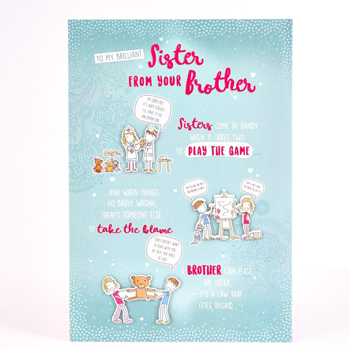 Best ideas about Birthday Card For Sister Images
. Save or Pin Birthday Card Sister From Brother £1 49 Now.