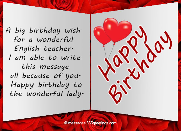 Best ideas about Birthday Card For Teacher
. Save or Pin Birthday Wishes For Teacher 365greetings Now.