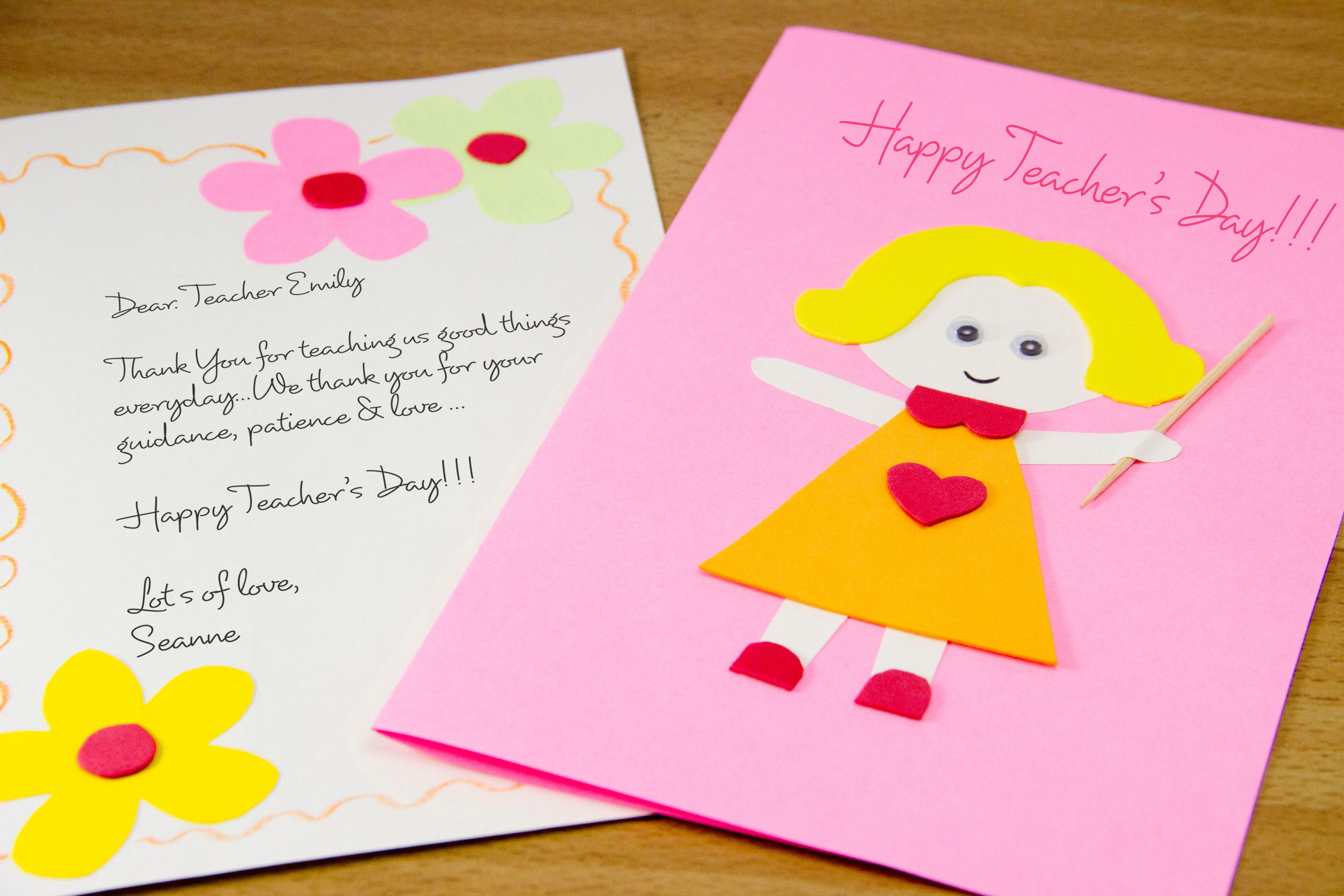 Best ideas about Birthday Card For Teacher
. Save or Pin How to Make a Homemade Teacher s Day Card 7 Steps with Now.