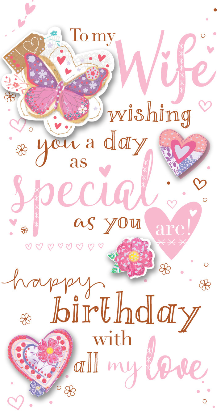Best ideas about Birthday Card For Wife
. Save or Pin Wife Birthday Handmade Embellished Greeting Card Now.