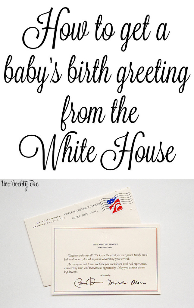 Best ideas about Birthday Card From President
. Save or Pin How to Get a White House Baby s Birth Greeting Now.
