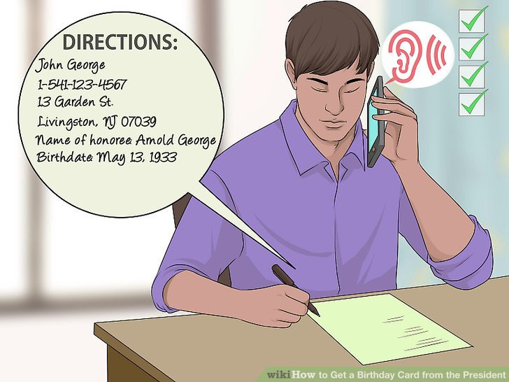 Best ideas about Birthday Card From President
. Save or Pin 3 Ways to Get a Birthday Card from the President wikiHow Now.