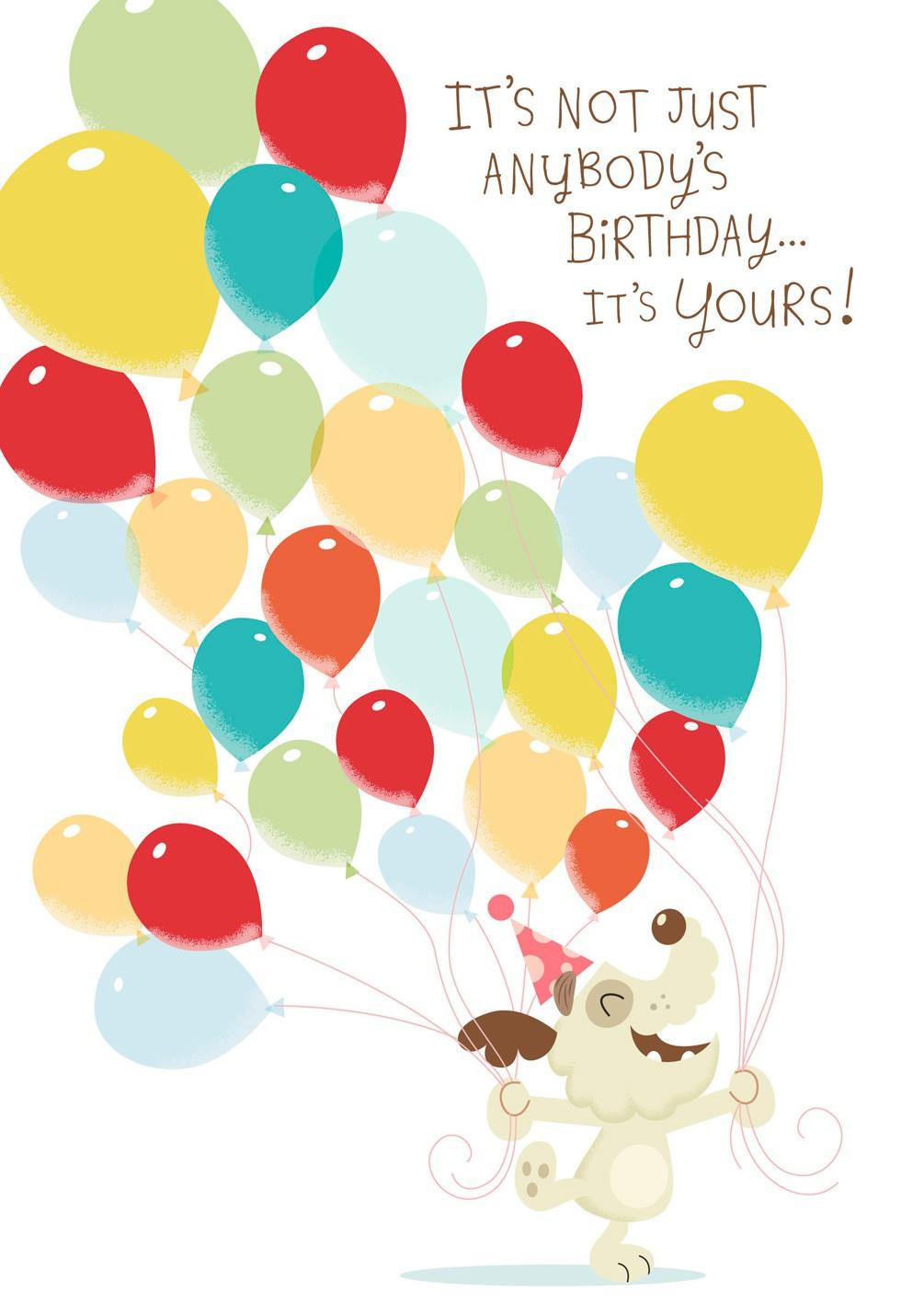 Best ideas about Birthday Card Greetings
. Save or Pin Dog With Balloons Musical Birthday Card With Motion Now.