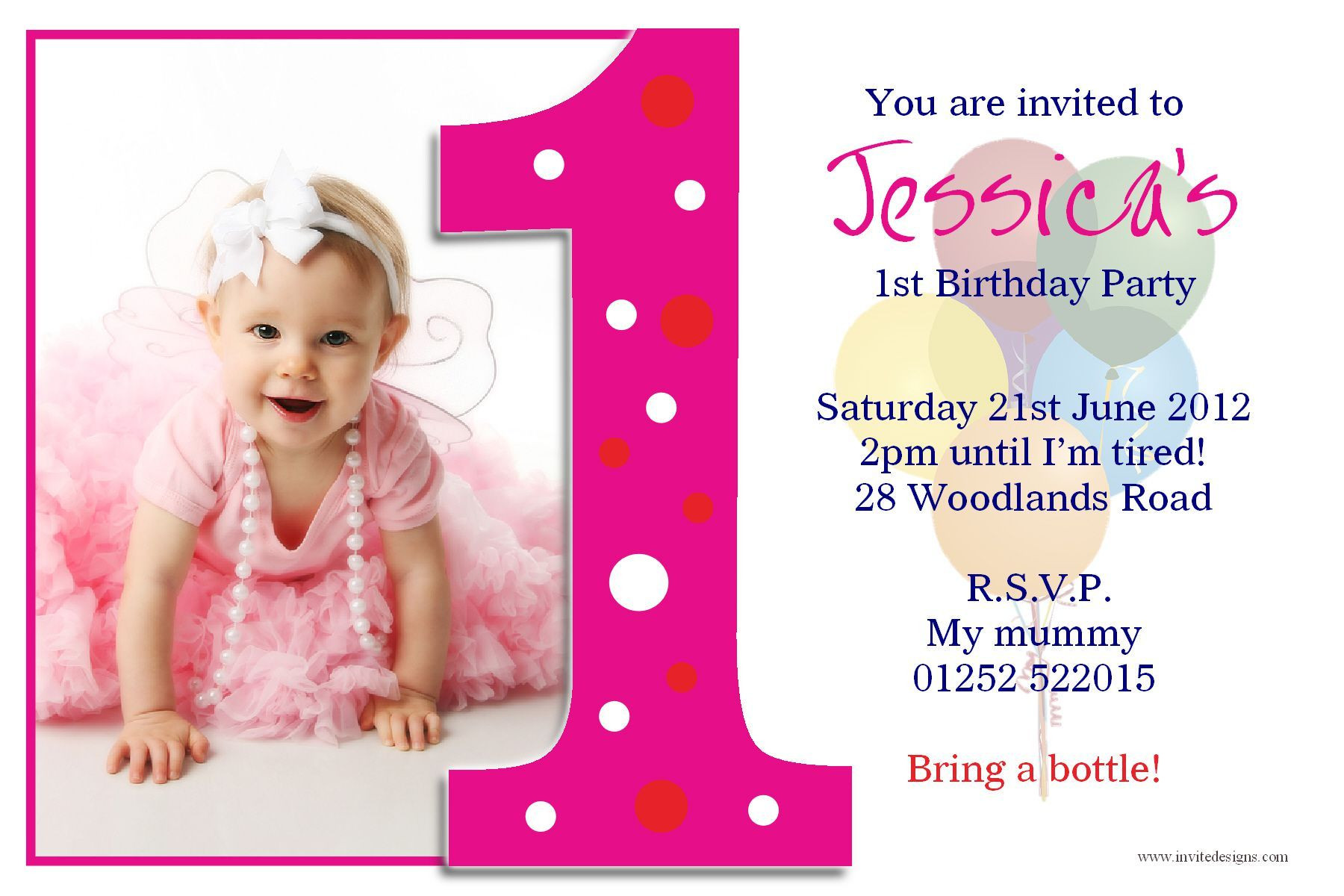 Best ideas about Birthday Card Invitations
. Save or Pin birthday party First birthday invitations Card Now.