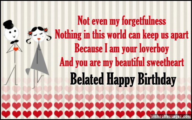 Best ideas about Birthday Card Messages For Boyfriend
. Save or Pin Belated birthday wishes for girlfriend – WishesMessages Now.