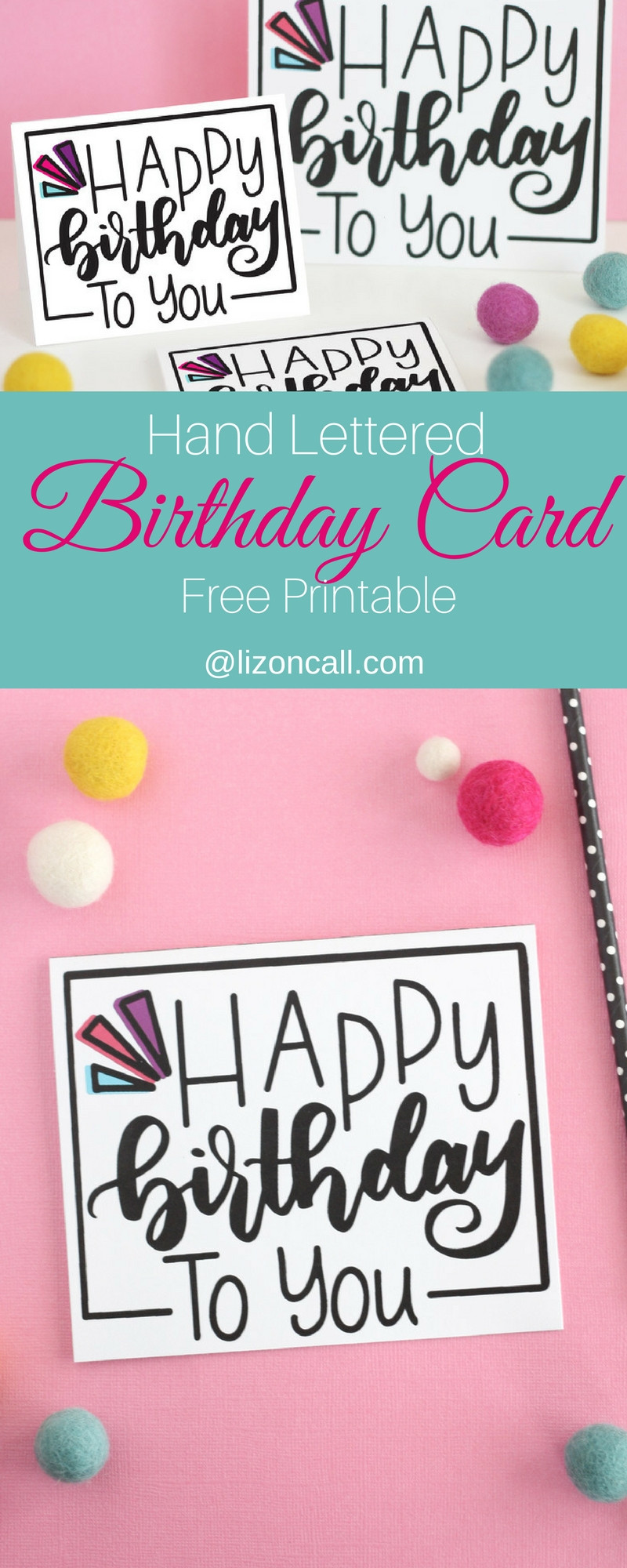 Best ideas about Birthday Card Online Free
. Save or Pin Hand Lettered Free Printable Birthday Card Liz on Call Now.