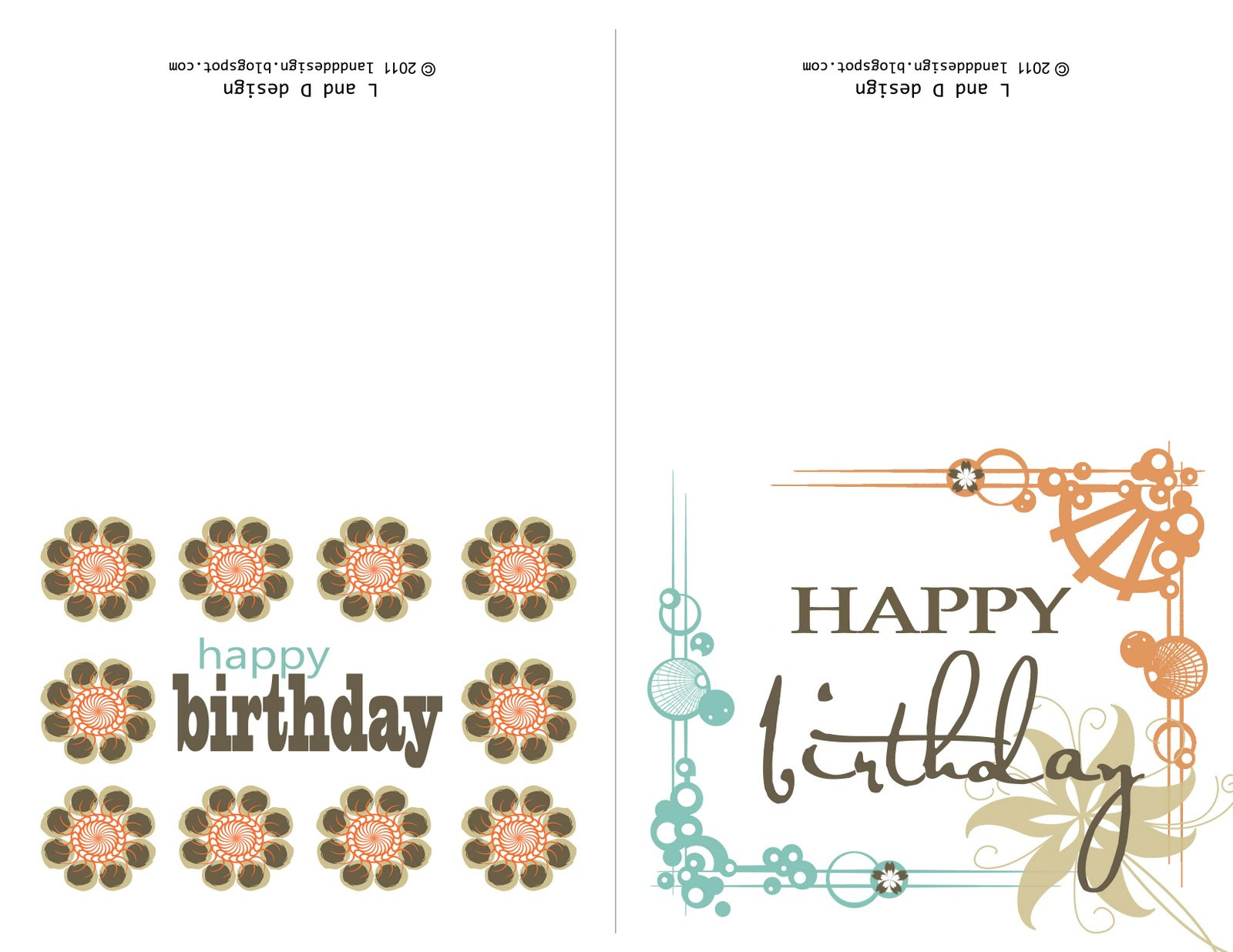 Best ideas about Birthday Card Print Out
. Save or Pin L and D Design Free Birthday card printable Now.