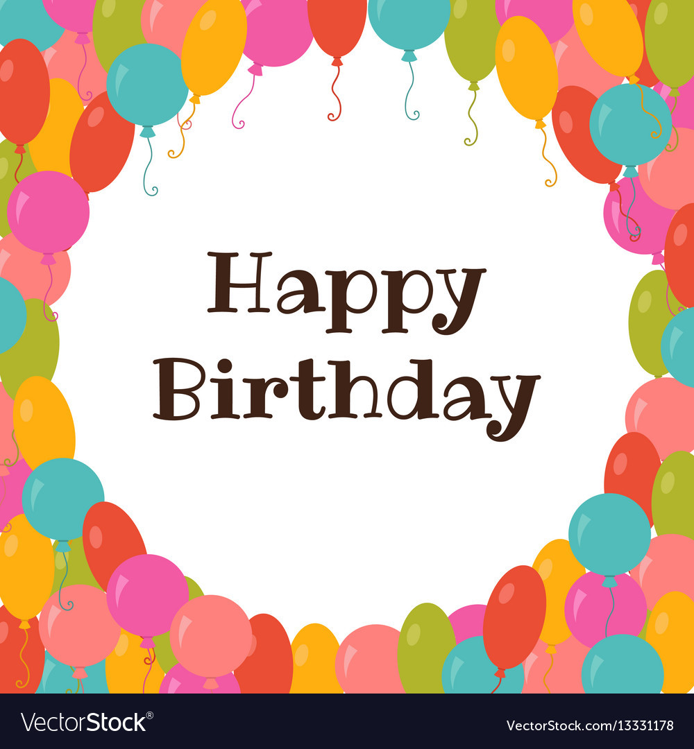 Best ideas about Birthday Card Templates
. Save or Pin Happy birthday card template with colorful Vector Image Now.