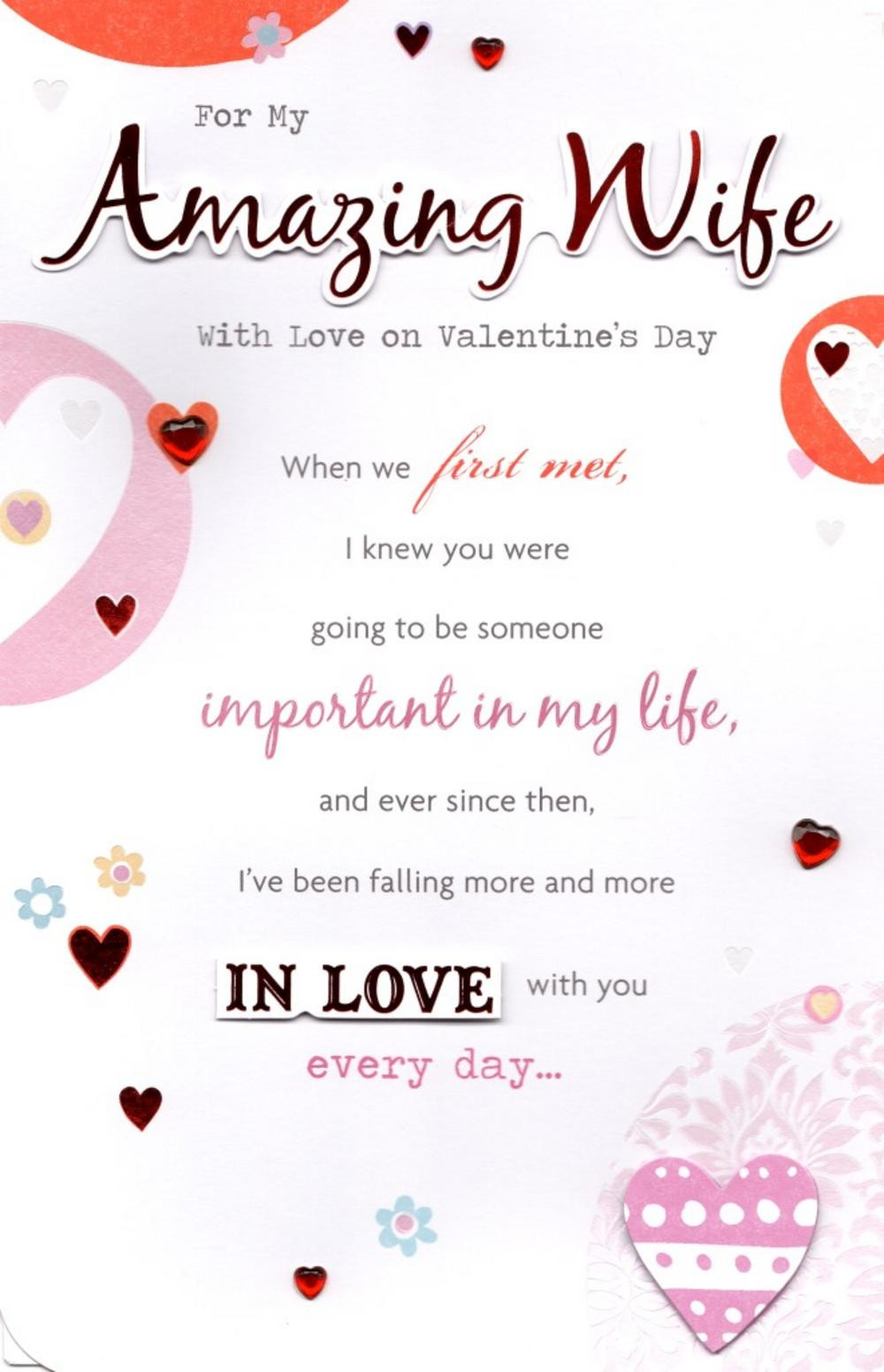 Best ideas about Birthday Card Wife
. Save or Pin Amazing Wife Valentine s Day Greeting Card Now.