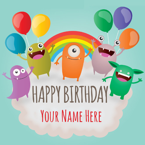 Best ideas about Birthday Card With Name
. Save or Pin Write Your Name Birthday Cards Now.