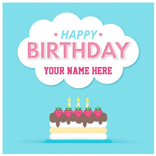 Best ideas about Birthday Card With Name
. Save or Pin Write name on birthday cake and greeting card online Now.
