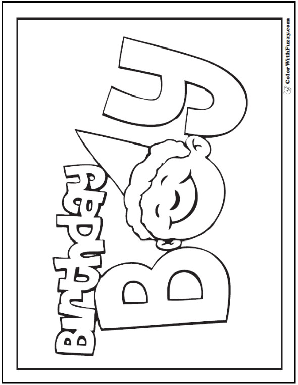 Best ideas about Birthday Coloring Pages For Boys
. Save or Pin 55 Birthday Coloring Pages Customizable PDF Now.
